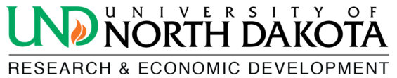 University of North Dakota Research and Economic Development logo.