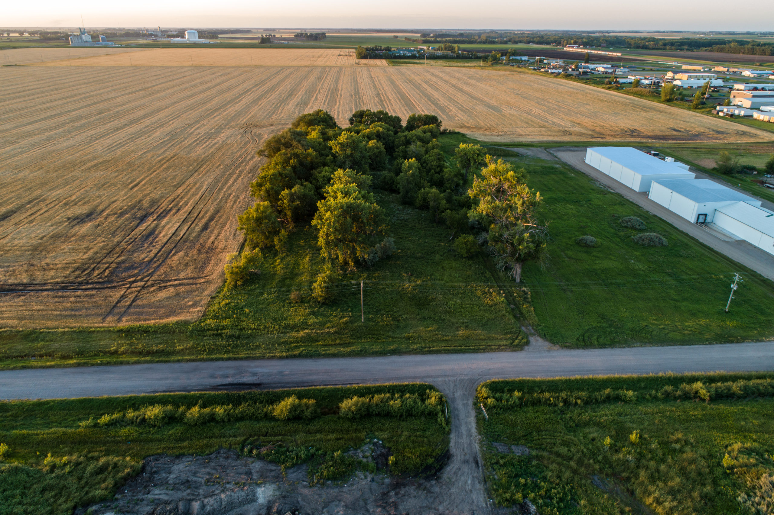 Aerial image of industrial acres in Grand Forks, ND